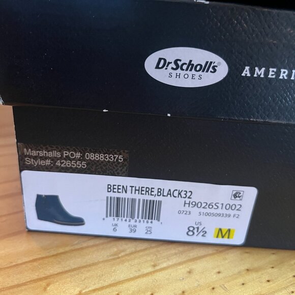 NIB Women's Dr Scholl's Black Wedge Bootie size 8.5 - Picture 7 of 9